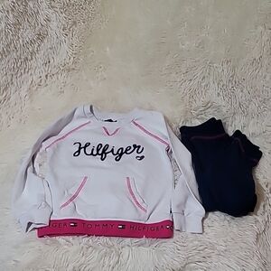 Tommy Hilfiger, Girl's Matching Set - White and Navy, Size 4T